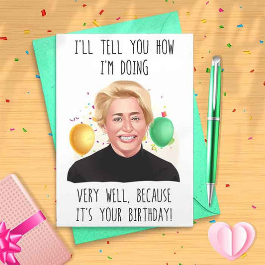 Funny Dorinda Birthday Card - Funny Birthday Card, Birthday Card, Beverly Hills, Reality Tv, New Jersey, Birthday Gift, New York [00269]