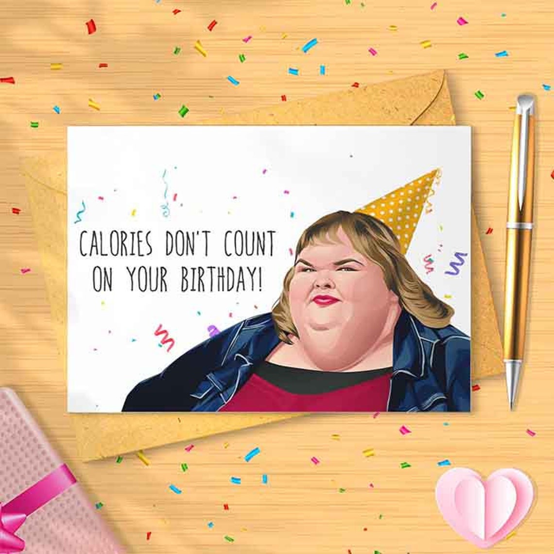 Tammy Birthday Card - Tammy and Amy Sisters Gift Card, Diet, Gift Card, Cheat Day, Funny Birthday Card, Merry Birthday, Nowzaradan [00040]