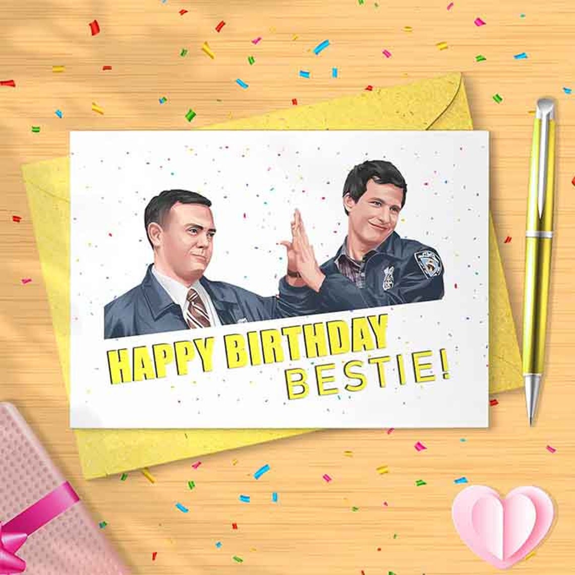 Jake & Charles Birthday Card - Birthday Card, Birthday Gift Card, Brooklyn, NYPD Birthday card, Cop Card [00270]