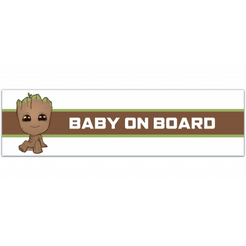 Cute Baby On Board Bumper Sticker - Superhero, Bumper Sticker [00099]