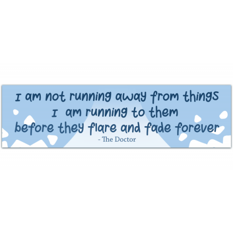 Doctor Running Vinyl Bumper, Laptop Sticker car bike guitar Bumper Stickers [00991]