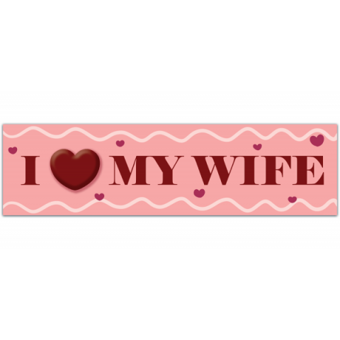 I Heart Love My Wife Bumper Sticker Window Laptop Car Decal Vinyl [00992]