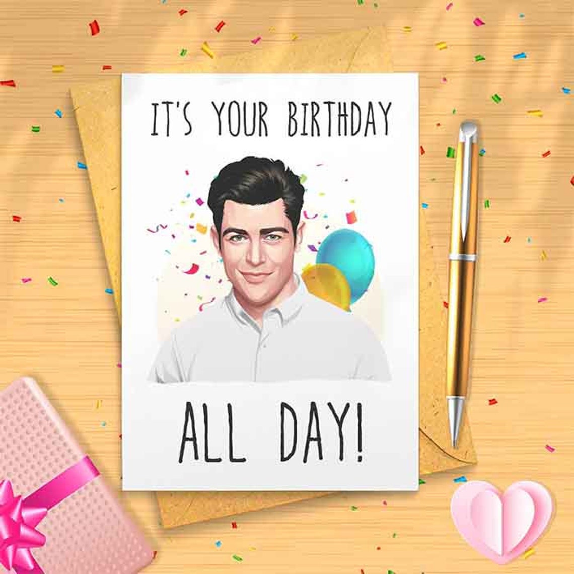 Funny Schmidt Birthday Card - Funny Card For Her, Happy Birthday, Birthday Humor, Funny Bday Card, Bday Tv Show, Sitcom [00060]